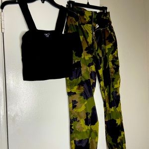 camo cargo joggers
